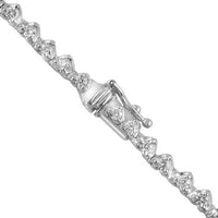 Thumbnail for 14K White Solid Gold Womens Diamond Necklace 4.90 Ctw
