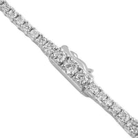 Thumbnail for 14K White Solid Gold Womens Diamond Necklace 8.00 Ctw