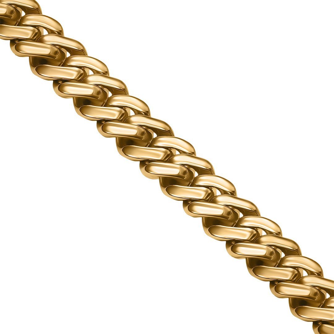 Yellow 14K Yellow Gold Diamond Cuban Chain 11.67 Ctw