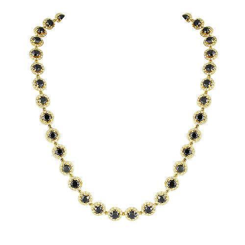 14K Yellow Gold Mens Diamond Fancy Chain 19.50 Ctw