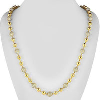 Thumbnail for 14K Yellow Solid Gold Ball Bead Diamond Chain 23.00 Ctw