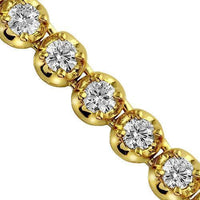 Thumbnail for 14K Yellow Solid Gold Mens Diamond Tennis Chain 23.00 Ctw
