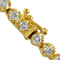 Thumbnail for 14K Yellow Solid Gold Mens Diamond Tennis Chain 23.00 Ctw