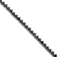 Thumbnail for Black Diamond Tennis Chain in 10k White Gold 24 inches 17.5 Ctw 4 mm