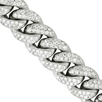 Thumbnail for Diamond Cuban Link Chain in 14k White Gold 17 inches 21.11 Ctw 14.5 mm