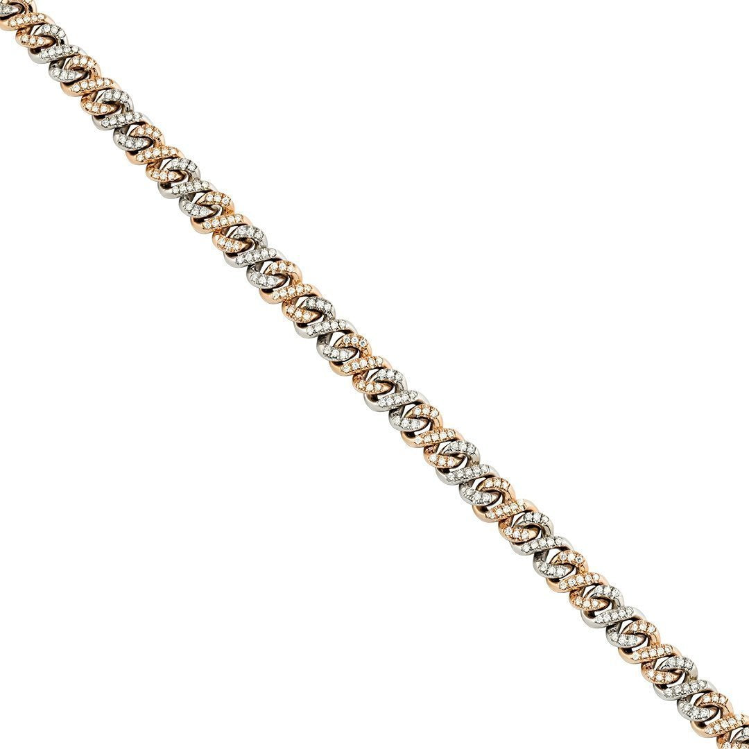 Diamond Infinity Link Chain 21.5 Inches 9 mm 9 Ctw