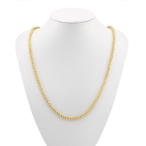Diamond Tennis Chain in 10k Yellow Gold 24 inches 5 Ctw 4 mm