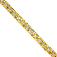 Thumbnail for Diamond Tennis Chain in 10k Yellow Gold 24 inches 5 Ctw 4 mm