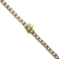 Thumbnail for Diamond Tennis Chain in 10k Yellow Gold 26.5 inches 3.69 Ctw 4 mm