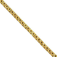 Thumbnail for Diamond Tennis Chain in 10k Yellow Gold 26.5 inches 3.69 Ctw 4 mm