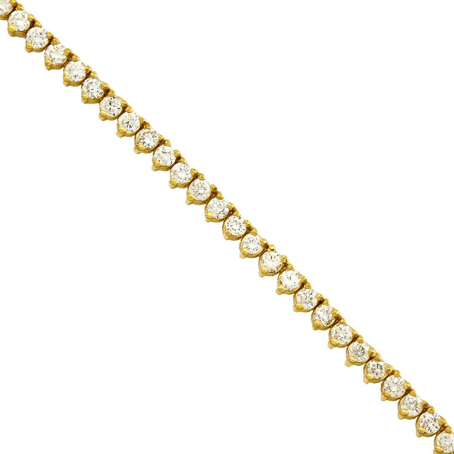 Diamond Tennis Chain in 10k Yellow Gold 26 inches 15.25 Ctw 4 mm