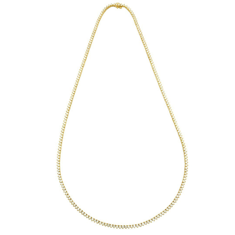 10k Yellow Gold Diamond Tennis Chain 4 mm 15.25 Ctw – Avianne Jewelers