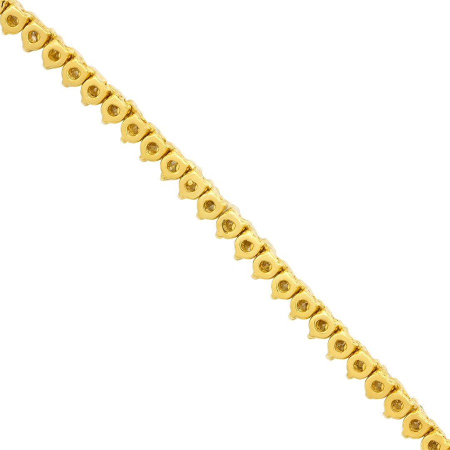 Diamond Tennis Chain in 10k Yellow Gold 26 inches 15.25 Ctw 4 mm