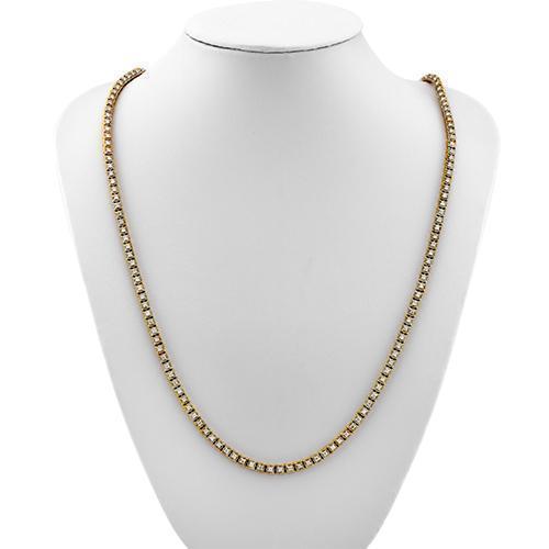 10k Gold Black Rhodium Mens Black Diamond Tennis Chain 3 mm – Avianne  Jewelers