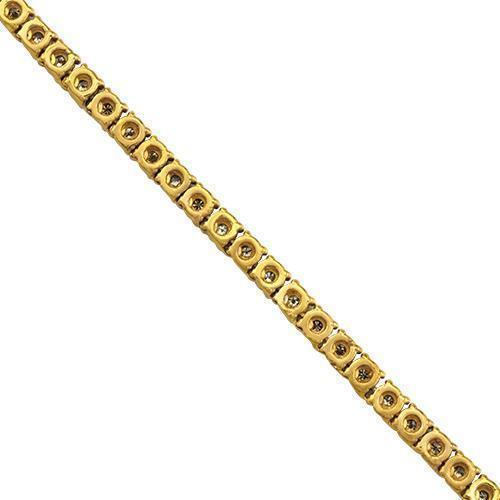 Yellow Gold / 18 inches - 31.9 grams - 2.5 Ctw Diamond Tennis Chain in 14k Yellow Gold 26.5 inches 3.69 Ctw 4 mm