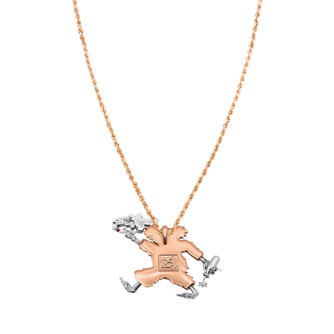 Diamond Dancing Bear Pendant