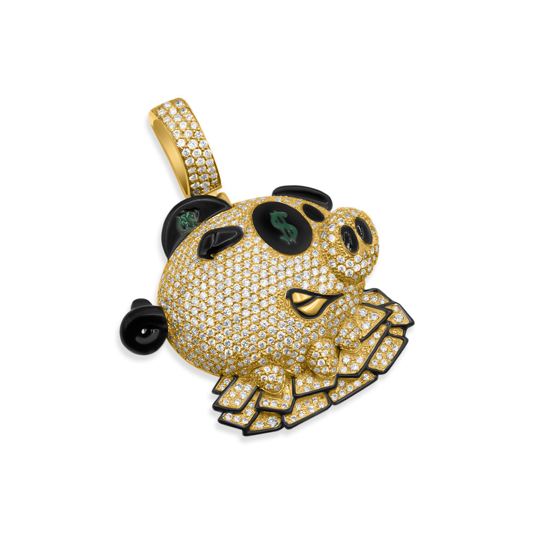 Diamond & Enamel Pig Pendant