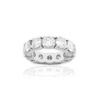Thumbnail for 14k White Solid Gold Diamond Eternity Band 12 Ctw