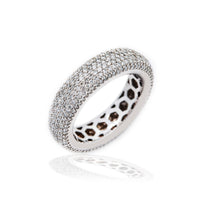 Thumbnail for 14k White Solid Gold Diamond Eternity Band 3.3 Ctw