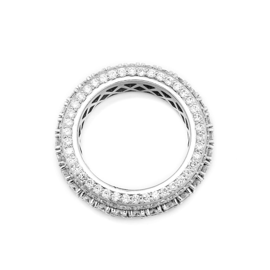 14k White Solid Gold Diamond Eternity Band 5 Ctw