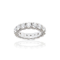 Thumbnail for 14k White Solid Gold Diamond Eternity Band 7.42 Ctw