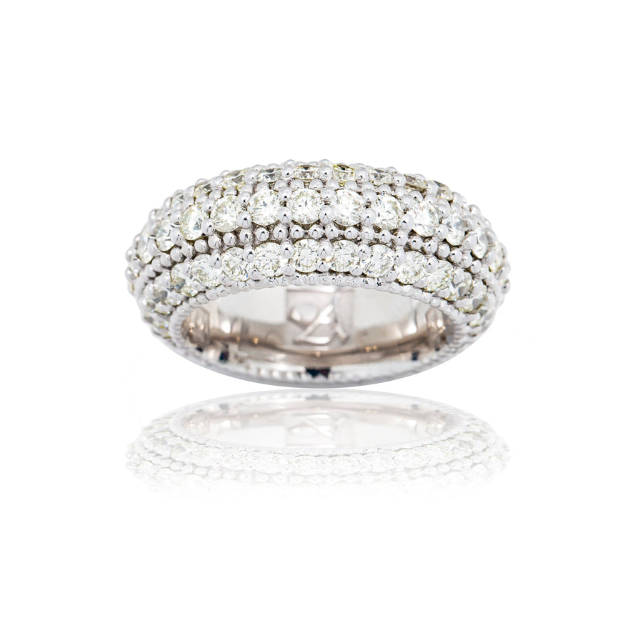 14k White Solid Gold Diamond Eternity Band 7.85 Ctw