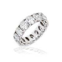 Thumbnail for 14k White Solid Gold Diamond Eternity Band 7.98 Ctw