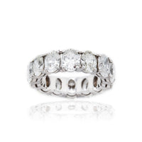 Thumbnail for 14k White Solid Gold Diamond Eternity Band 7.98 Ctw