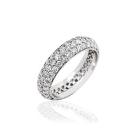 Thumbnail for 18k White Solid Gold Diamond Eternity Band 2.77 Ctw