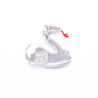 Thumbnail for White 14k diamond snake pendant 1.35ctw