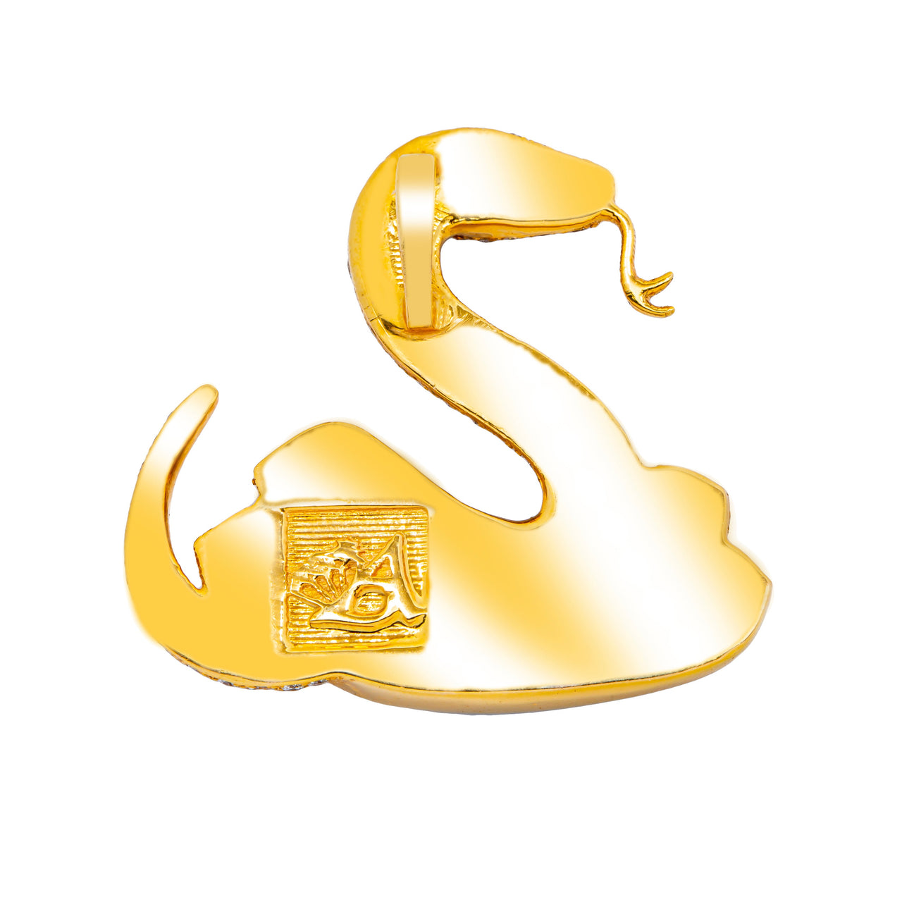 Gold snake pendant 14k hotsell