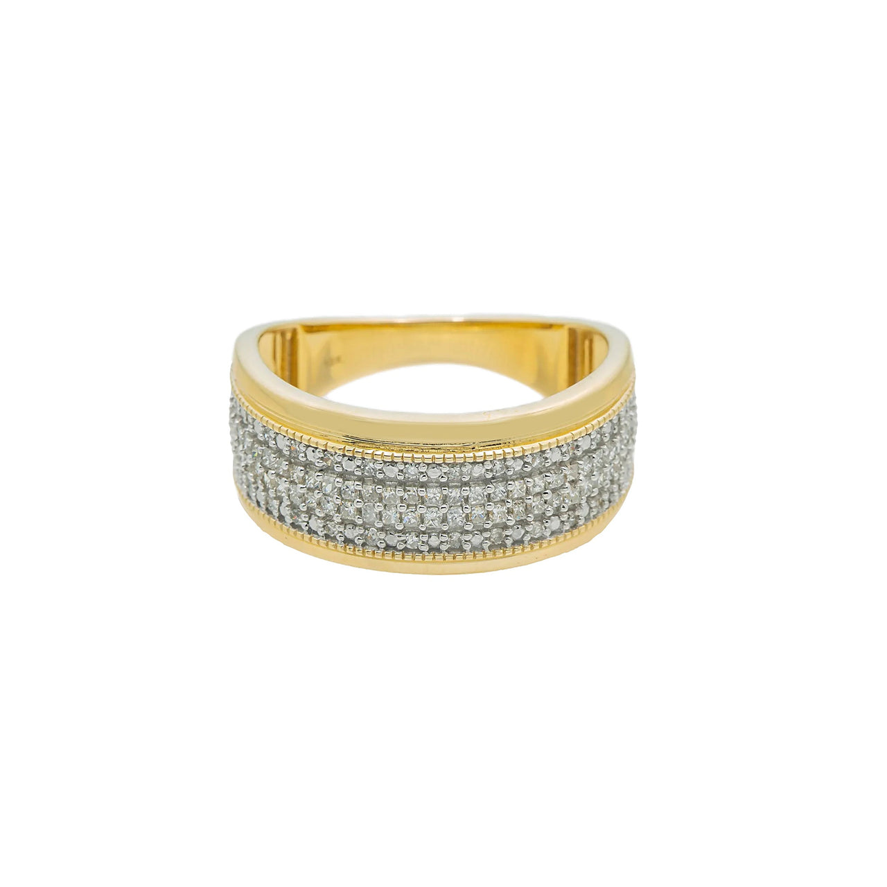 10k Yellow Solid Gold Mens Diamond Wedding Ring Band  0.48 ctw