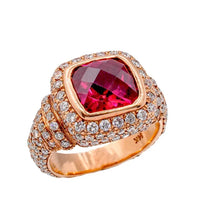 Thumbnail for 14k Rose Gold Diamond Ruby Ring 2.43 ctw