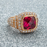 Thumbnail for 14k Rose Gold Diamond Ruby Ring 2.43 ctw