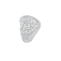 Thumbnail for 14k White Gold Baguette Diamond Heart Ring 6.43ctw