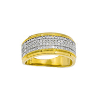 Thumbnail for 10k Yellow Solid Gold Mens Diamond Wedding Ring Band 0.66 ctw