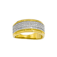 Thumbnail for 10k Yellow Solid Gold Mens Diamond Wedding Ring Band 0.66 ctw