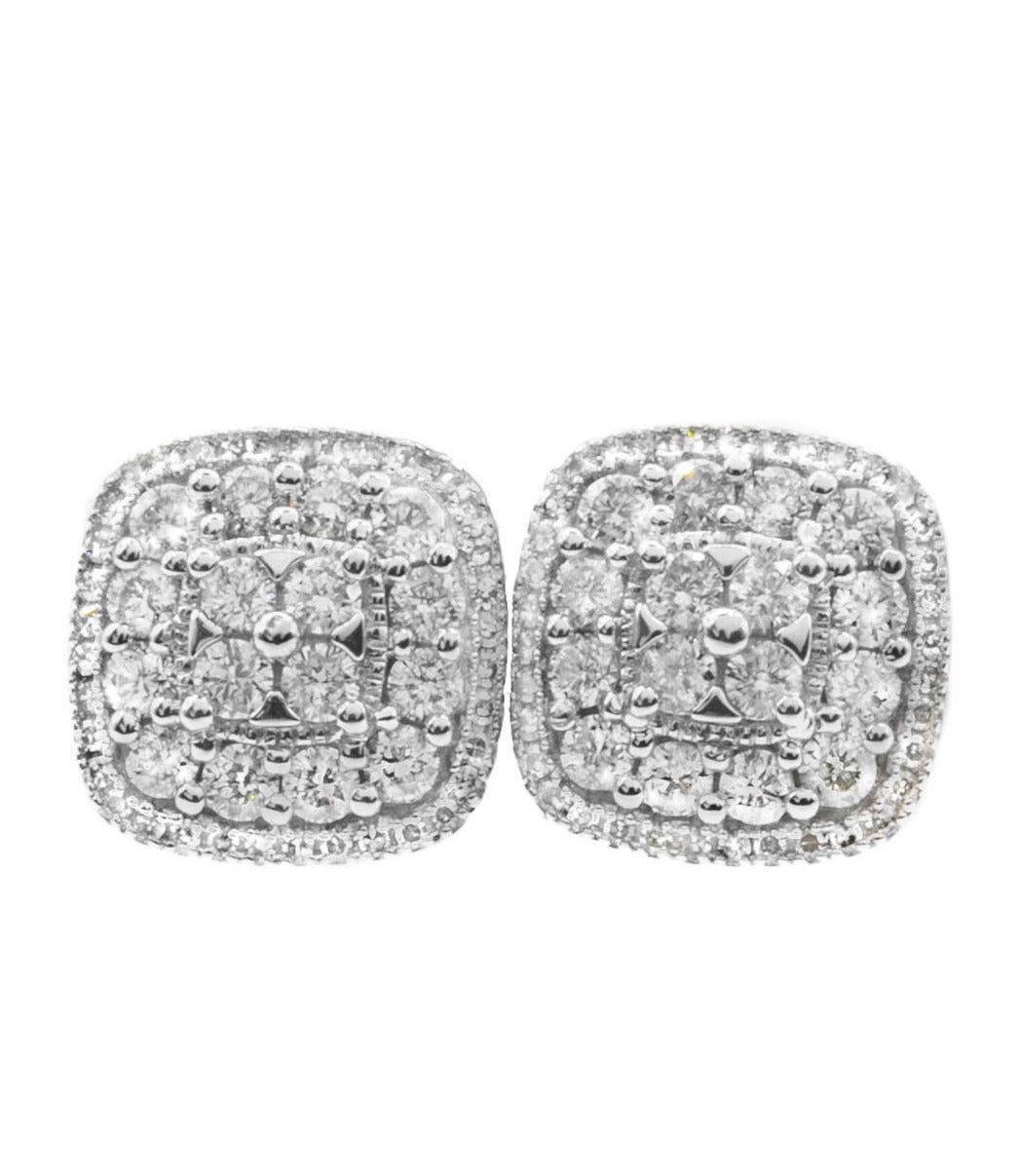 14k Yellow Gold Diamond Stud Earrings 1.17ctw