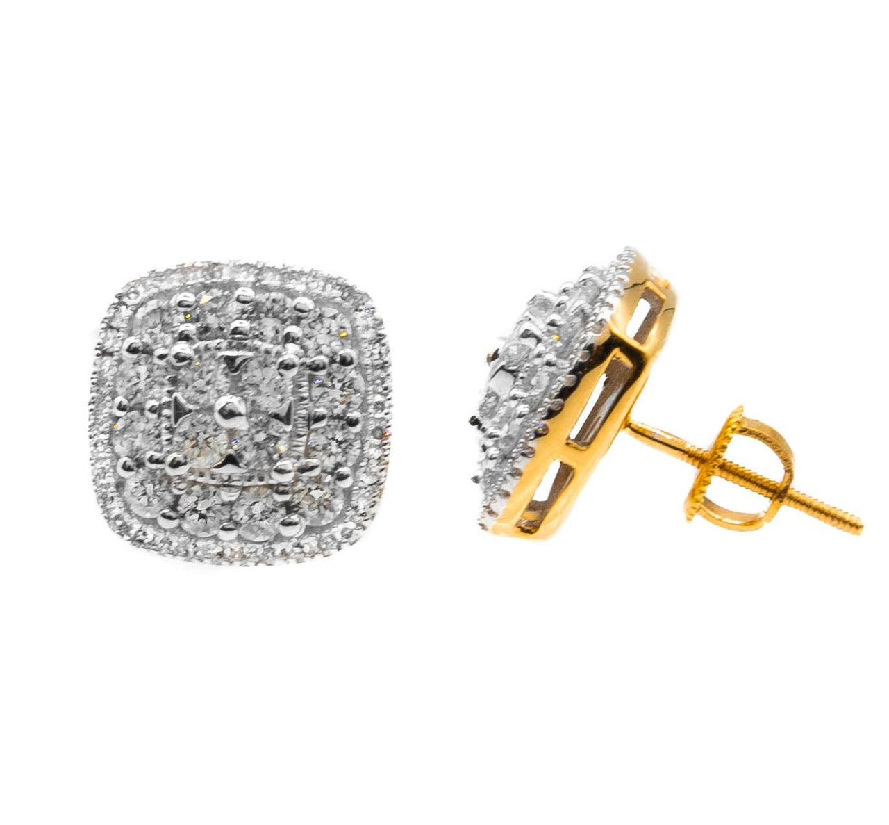 Yellow 14k Yellow Gold Diamond Stud Earrings 1.17ctw