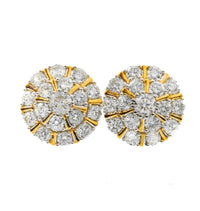 Thumbnail for 14k Yellow Gold Diamond Stud Earrings 1.40ctw