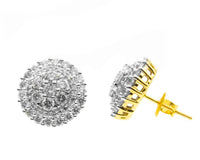 Thumbnail for 14k Yellow Gold Diamond Stud Earrings 1.95ctw