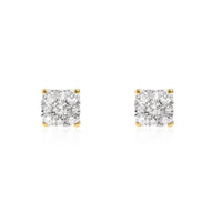 Thumbnail for yellow 14K YELLOW SOLID GOLD DIAMOND STUD EARRINGS 0.35 CTW