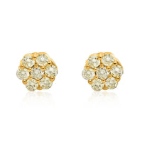 Thumbnail for Diamond Flower Set Earrings in 14k Gold 3.21 Ctw