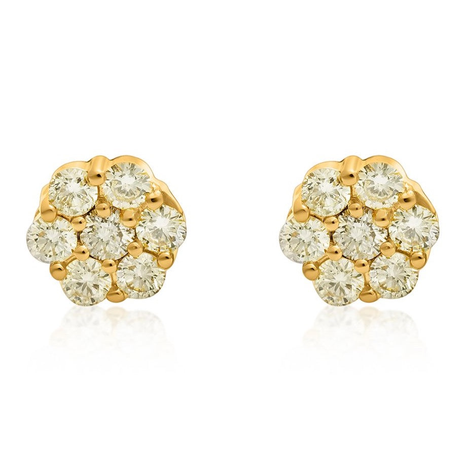 Gold and diamond earrings Outlet