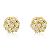 Thumbnail for Diamond Flower Set Earrings in 14k Gold 3.8 Ctw