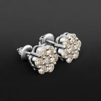 Thumbnail for Diamond Flower Set Earrings in 14k Gold 3.8 Ctw