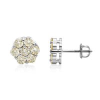 Thumbnail for Diamond Flower Set Earrings in 14k Gold 3.8 Ctw