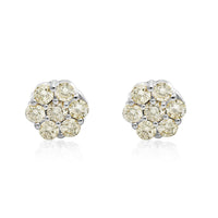 Thumbnail for Diamond Flower Set Earrings in 14k Gold 3.8 Ctw