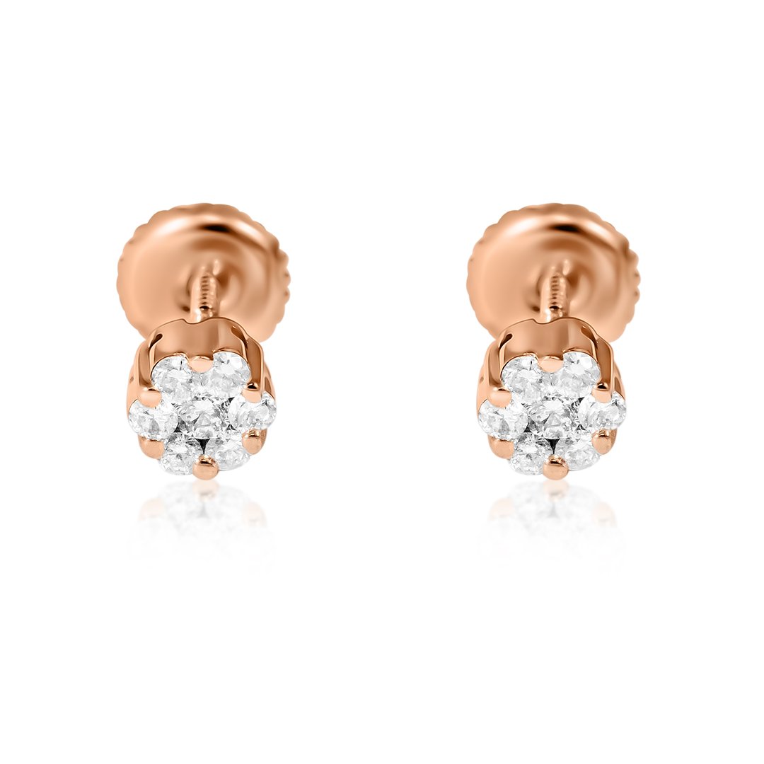Diamond Stud Earrings in 14k Gold 0.50 Ctw