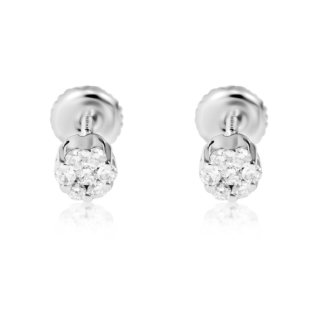 Diamond Stud Earrings in 14k Gold 0.50 Ctw